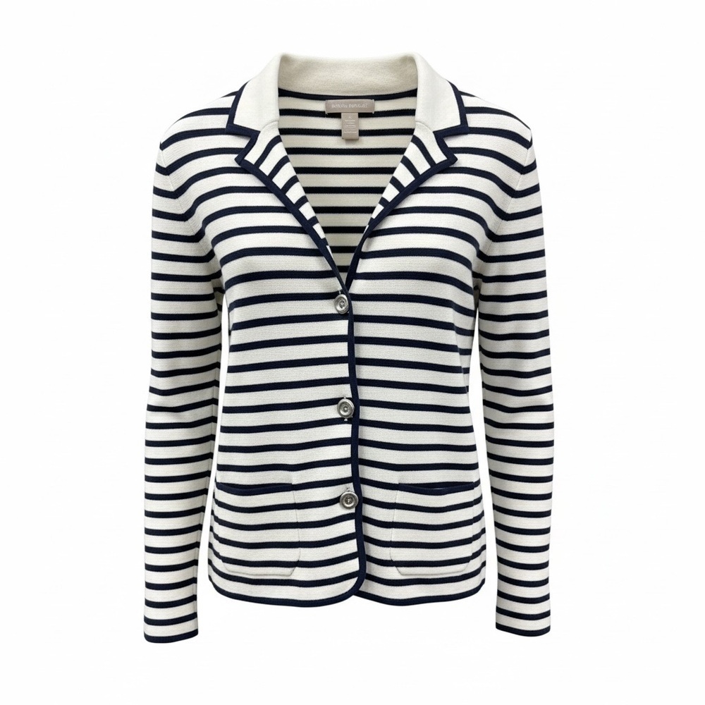 Banana Republic Navy Striped Women's Cardigan Sweater Size S